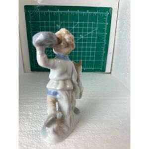 Vintage Boy with Donkey Figurine Ceramic Decorative Display Collectible